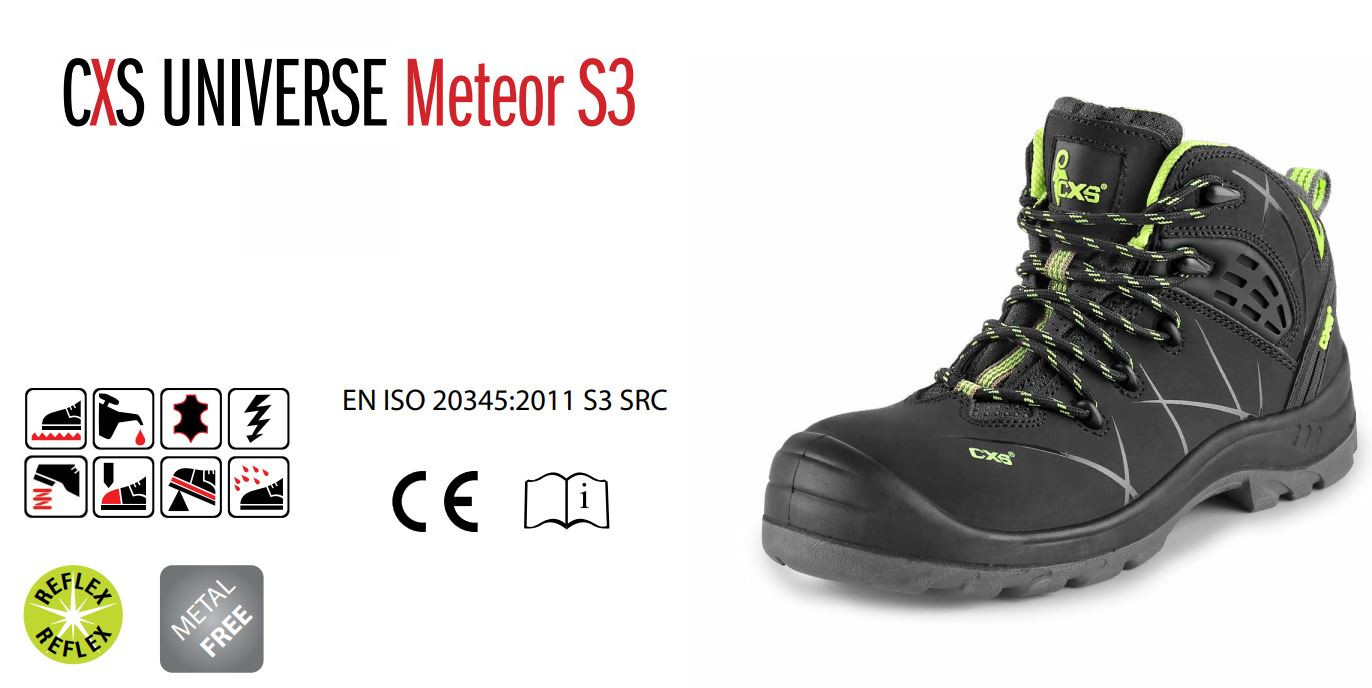 CANIS CXS Universe Meteor S3 Scarpe da lavoro alte professionali